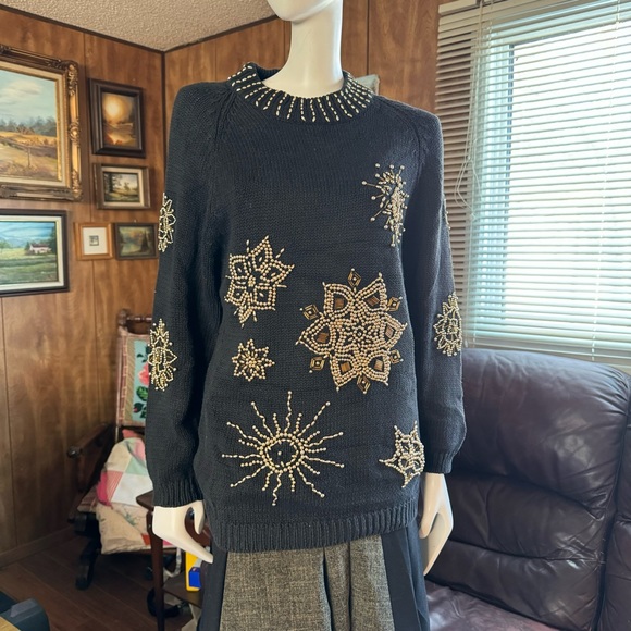 Stunning Vintage Beaded Sweater - Picture 2 of 8